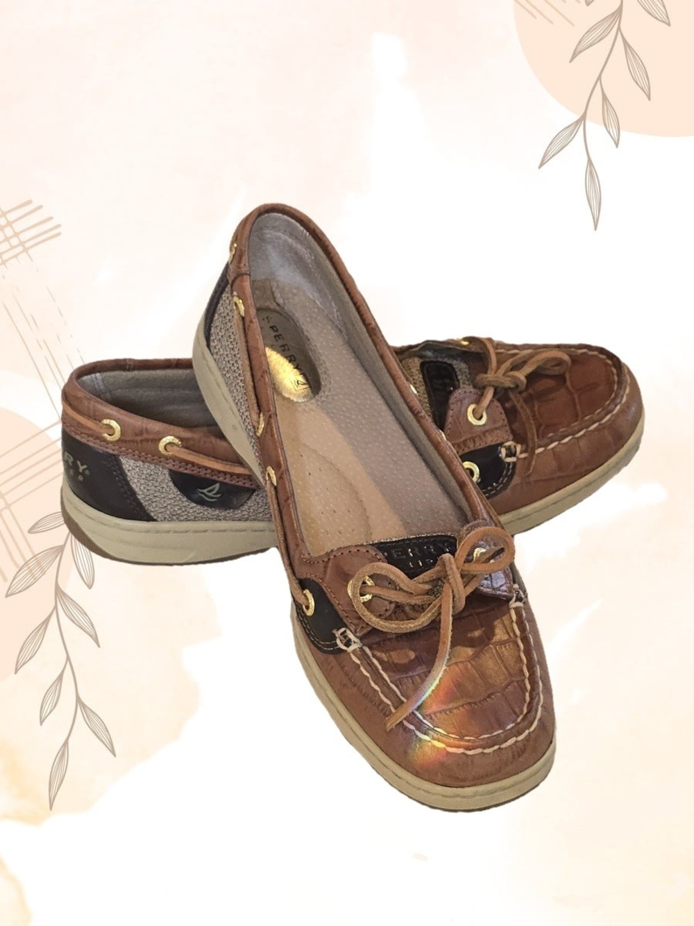 Women's Sperry Brown Leather Boat Shoes - Sperry-Inspired Slip Ons